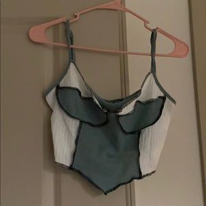 Green and white SHEIN tank